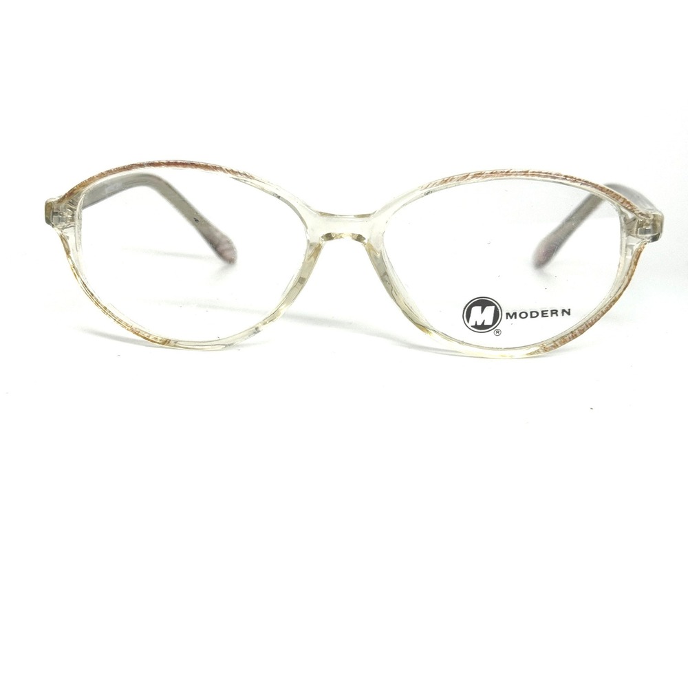 Modern Jenny Grey Eyeglasses Frames 50-16-135 Clear Brown Marbled Vintage Style